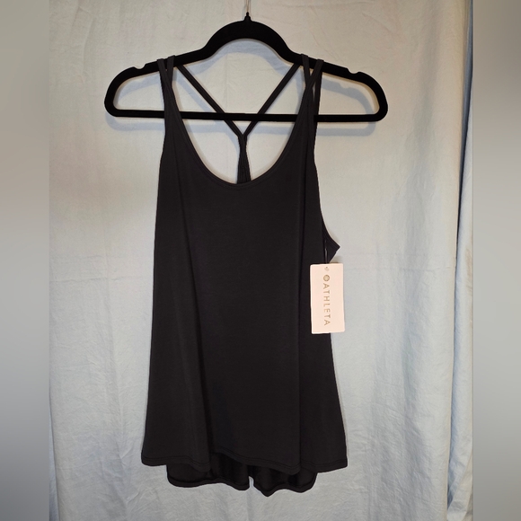 Athleta Tops - G381. NWT Athleta With Ease Strappy Tank in Black - Size L